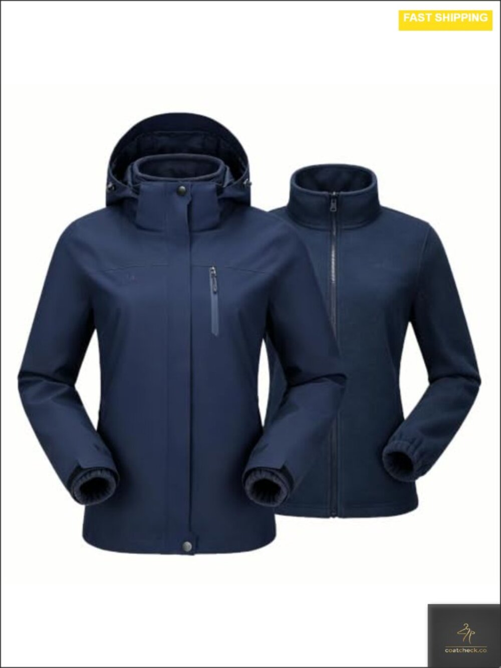 3-in-1 Waterproof Ski Jacket Windproof Winter Coat Fleece Liner Snowboarding
